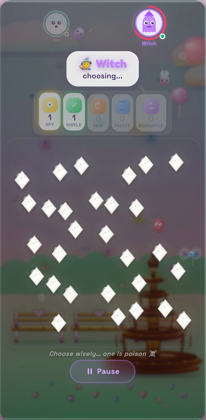In-round — powers and hidden candies